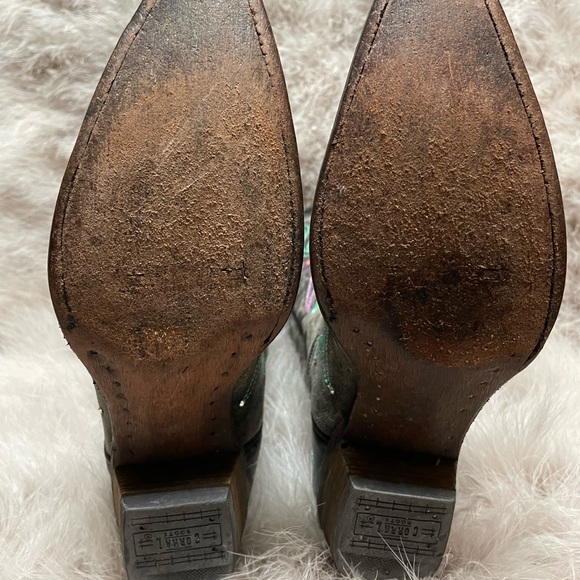 Corral Flowered Embroidery & Rhinestones Western Boots - Sz 4.5 - Picture 11 of 11